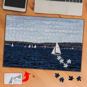 422059 Denizde Yelkenli Tekneler 240 Parça Puzzle Yapboz Tablo