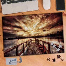424 İskeleden Gökyüzü Manzarası 240 Parça Puzzle Yapboz Tablo