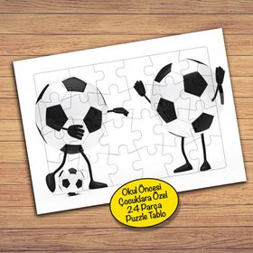 425 Futbol Oynayan Toplar 24 Parça Çocuklara Özel Yapboz Tablo