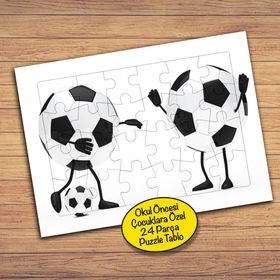 425 Futbol Oynayan Toplar 24 Parça Çocuklara Özel Yapboz Tablo
