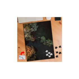 426313 Kuş Bakışı Göl Ve Ağaçlar 240 Parça Puzzle Yapboz Tablo