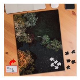 426313 Kuş Bakışı Göl Ve Ağaçlar 240 Parça Puzzle Yapboz Tablo