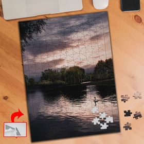 426872 Gün Batımında Ördekli Göl 240 Parça Puzzle Yapboz Tablo