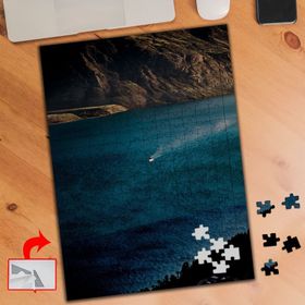 428344 Denizdeki Feribot Doğa 240 Parça Puzzle Yapboz Tablo