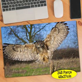42945667 Kanatları Açmış Uçan Baykuş 240 Parça Puzzle Yapboz