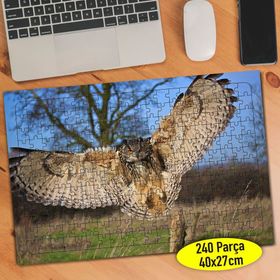 42945667 Kanatları Açmış Uçan Baykuş 240 Parça Puzzle Yapboz