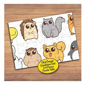 42PZ Sevimli Minikler Hayvanlar Çocuklara Özel Puzzle Yapboz Tablo