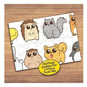 42PZ Sevimli Minikler Hayvanlar Çocuklara Özel Puzzle Yapboz Tablo