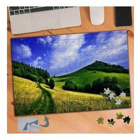 430 Yeşil Çimenli Yol Doğa Gök 240 Parça Puzzle Yapboz Tablo
