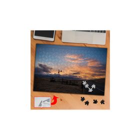 430046 Yol Kenarındaki Gün Batımı 240 Parça Puzzle Yapboz Tablo