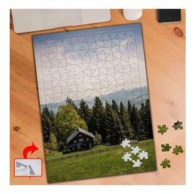 432576 Doğanın Kalbindeki Tahta Ev 240 Parça Puzzle Yapboz Tablo