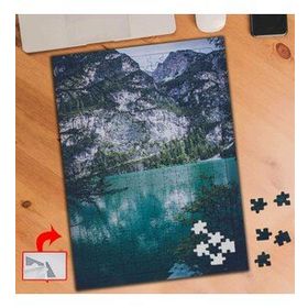 432754 Dağlar Ve Mavi Yansıma Deniz 240 Parça Puzzle Yapboz Tablo