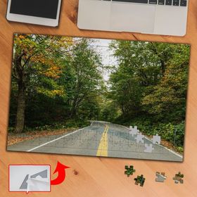 434600 Ağaçlı Sonbahar Yolu Doğa 240 Parça Puzzle Yapboz Tablo