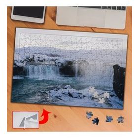 434822 Buzul Şelale Doğal Manzara 240 Parça Puzzle Yapboz Tablo
