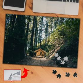 437336 Ormandaki Çadır Ev Doğa 240 Parça Puzzle Yapboz Tablo