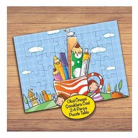 43914 Fincandaki Kalemler Çocuklara Özel Puzzle Yapboz Tablo