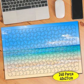 441015 Deniz Kum Güneş Doğa Manzara 240 Parça Puzzle Yapboz