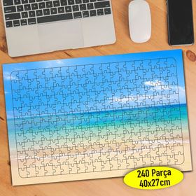 441015 Deniz Kum Güneş Doğa Manzara 240 Parça Puzzle Yapboz