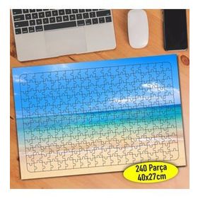 441015 Deniz Kum Güneş Doğa Manzara 240 Parça Puzzle Yapboz