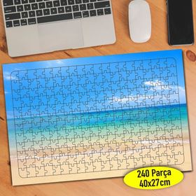 441015 Deniz Kum Güneş Doğa Manzara 240 Parça Puzzle Yapboz