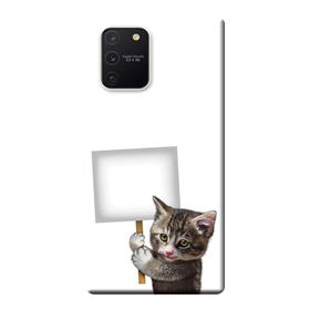 445 Samsung Galaxy S10 Lite SM-G770F Sevimli Kedi Baskılı Silikon Kılıf