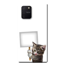 445 Samsung Galaxy S10 Lite SM-G770F Sevimli Kedi Baskılı Silikon Kılıf
