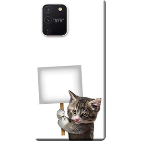 445 Samsung Galaxy S10 Lite SM-G770F Sevimli Kedi Baskılı Silikon Kılıf
