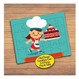 446208 Pastacı Küçük Kız 24 Parça Çocuklara Özel Yapboz Tablo