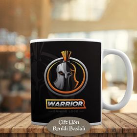 4466 Warrior Maskeli Şovelye Basılı Kupa Bardak