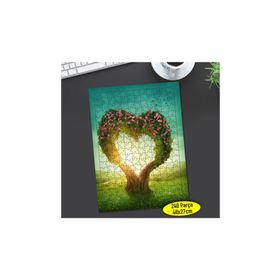446742 Sevgi Ağacı Gün Batımı Manzarası 240 Parça Puzzle Yapboz