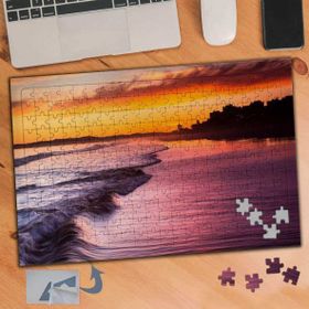 450 Denize Yansıyan Kırmızı Gök 240 Parça Puzzle Yapboz Tablo