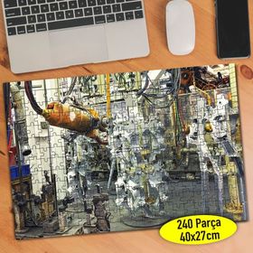 45030093 Araba Yapan Robotlar Endüstri 240 Parça Puzzle Yapboz