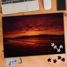451 Gün Batımı Kızıl Yer Gök240 Parça Puzzle Yapboz Tablo
