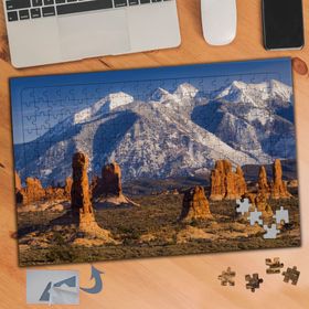 452 Antik Anıtlar Karlı Dağ Doğa 240 Parça Puzzle Yapboz Tablo