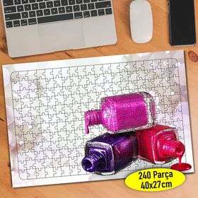 452 Renkli Ojeler Güzellik Bakım Merkezi 240 Parça Puzzle Yapboz