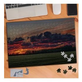 453 Kararan Havada Kırmızı Gökyüzü 240 Parça Puzzle Yapboz Tablo