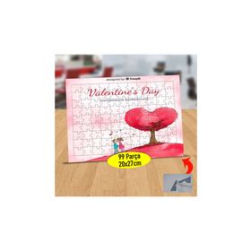 45328 Sevgililer Günü Kalpli Ağaç 99 Parça Puzzle Yapboz Tablo