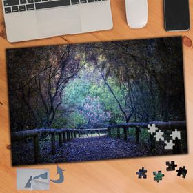 455 Tahta Çitli Ağaç Yolu Doğa 240 Parça Puzzle Yapboz Tablo