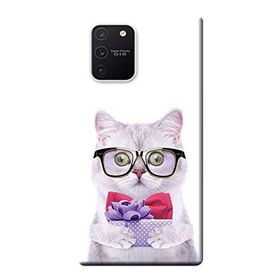 456 Samsung Galaxy S10 Lite SM-G770F Sevimli Kedi Baskılı Silikon Kılıf