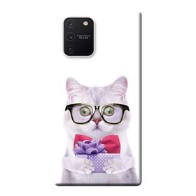 456 Samsung Galaxy S10 Lite SM-G770F Sevimli Kedi Baskılı Silikon Kılıf