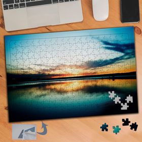 457 Denize Yansıyan Gökyüzü Doğa 240 Parça Puzzle Yapboz Tablo
