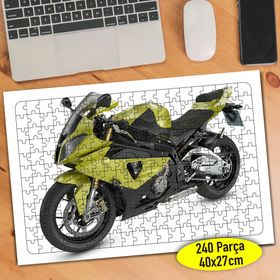 45703006 Sarı Lüks Motorsiklet 240 Parça Puzzle Yapboz