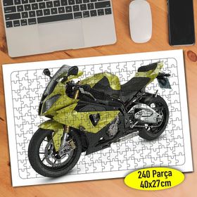 45703006 Sarı Lüks Motorsiklet 240 Parça Puzzle Yapboz