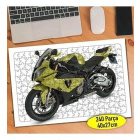 45703006 Sarı Lüks Motorsiklet 240 Parça Puzzle Yapboz