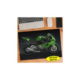 4577402 Yeşil Lüks Motorsiklet 240 Parça Puzzle Yapboz