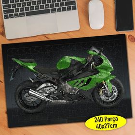 4577402 Yeşil Lüks Motorsiklet 240 Parça Puzzle Yapboz
