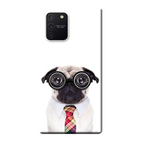 458 Samsung Galaxy S10 Lite SM-G770F Gözlüklü Pug Baskılı Silikon Kılıf