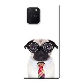 458 Samsung Galaxy S10 Lite SM-G770F Gözlüklü Pug Baskılı Silikon Kılıf