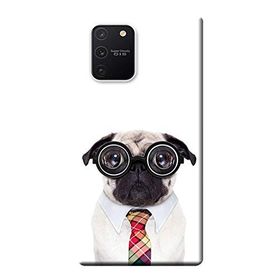 458 Samsung Galaxy S10 Lite SM-G770F Gözlüklü Pug Baskılı Silikon Kılıf