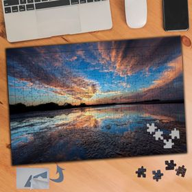 459 Göle Yansıyan Gökyüzü Hali 240 Parça Puzzle Yapboz Tablo